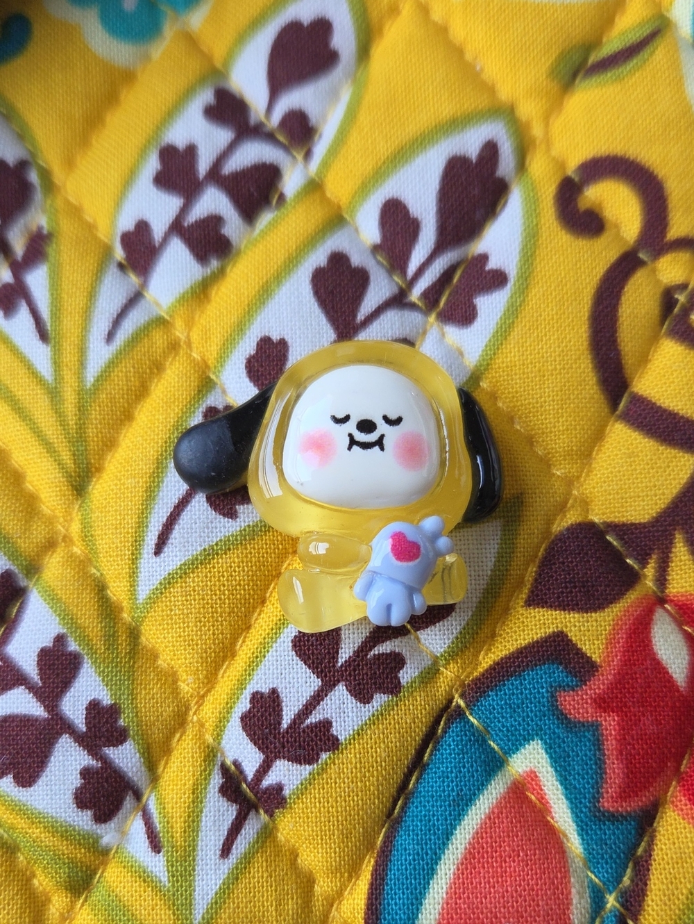 Yellow Cartoon Puppy Charm  - Kids Accessories Bts Jimin